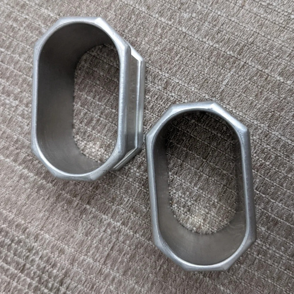 Vintage Gorham Octette Pewter napkin rings, 2 - Picture 5 of 6